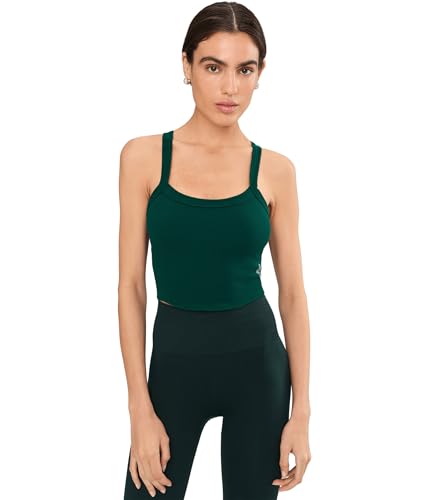 Free People Women's All Clear Cami Solid, Evergreen