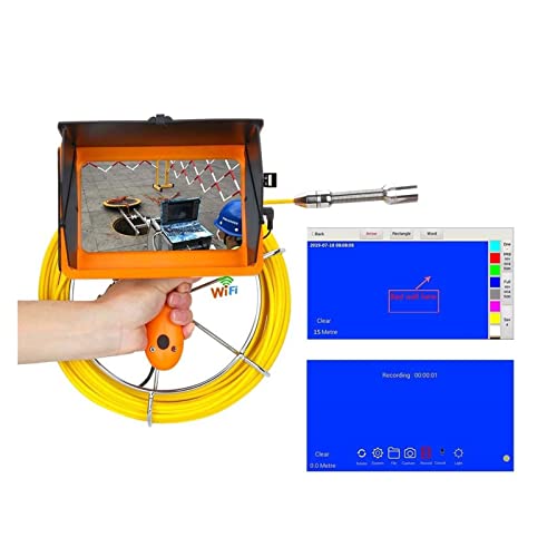 Endoscopio, Videocamera di ispezione della fognatura del tubo industriale 40/50 m con contatore del contatore/DVR. Registrazione video/editing di foto(10M)