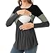 Bearsland Women’s Nursing Top Long Sleeve Scoop Neck Nursing Shirt Breastfeeding Shirt Pregnancy Clothes, Laurel Green, M