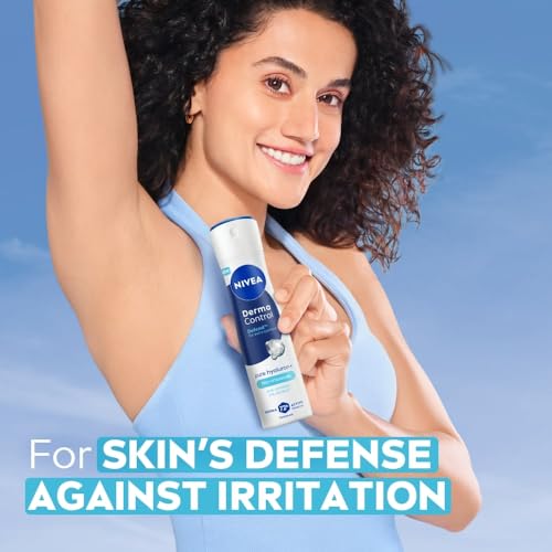 Image of NIVEA Derma Control Defend Deodorant Spray | 0% Alcohol Deodorant | With Pure Hyaluron & Pro Vitamin B5 | Long Lasting with 72h Active Protection | For Underarm Care| Deodorant Spray for Women 150 ml