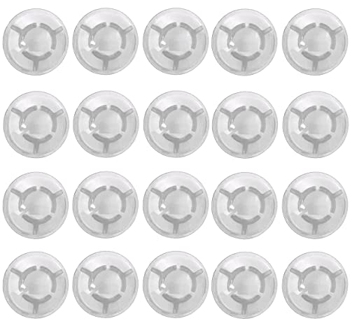 TUOREN 20PCS Guitar Effects Pedal Footswitch Toppers Plastic Pedal Nail Caps for Guitar Effects...