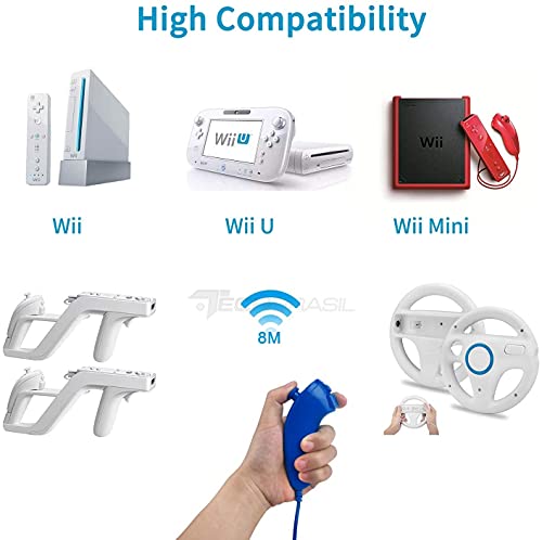 Controle Nunchuk Para Nintendo Wii e Nintendo Wii U Azul Escuro