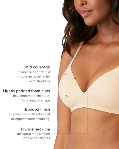Image of Wacoal Women's Comfort First Lightly Padded Mid Coverage Wire Free T-Shirt Bra, 856339