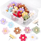 Design coloré et joyeux : Ce lot comprend vingt punaises en forme de fleurs aux couleurs vives, parfaites pour ajouter une touche personnelle et chaleureuse à votre tableau d'affichage, panneau en liège ou mur photo. Idéal pour présenter vos notes, photos ou souvenirs avec style