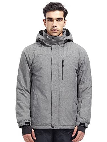Free Soldier Men's Waterproof Ski Snow Jacket Fleece Lined Warm Winter Rain Jacket With Hood Fully Taped Seams(Heather Gray,2Xl) #TOP18
