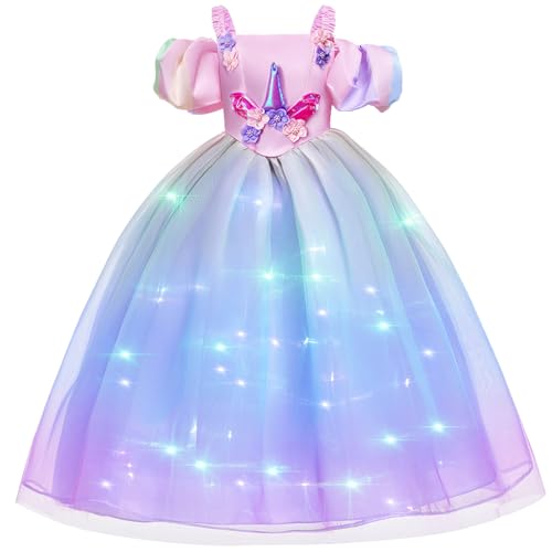 Minetom Princess Dress for Girls Costume Princess Dress up Clothes for Little Girls Birthday Cosplay Party Outfit 4-5 Years