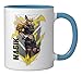 Marvel Rivals Gamerverse Super Hero PVP Illyana Magik Ceramic Mug, Blue/White