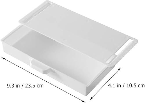 Miniatura 6 de Organizador de escritorio de oficina, 3 cajones para lápices debajo del escritorio, cajón organizador autoadhesivo debajo de la mesa, bandejas