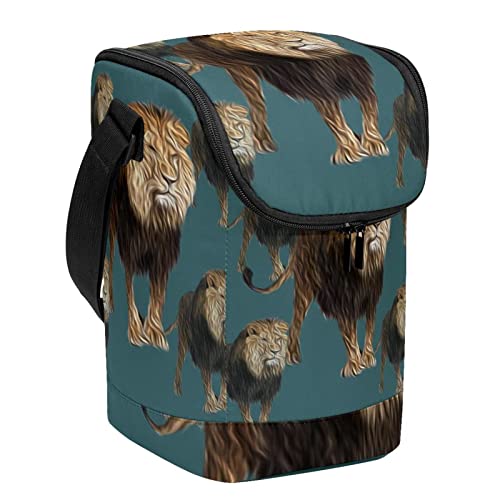 Bolsa de almuerzo de león con aislamiento térmico reforzado e interior impermeable 2