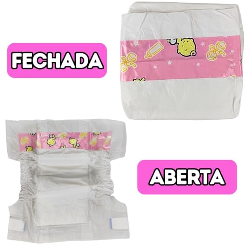 Kit Acessórios para Boneca Fraldas Mamadeira mágica talheres
