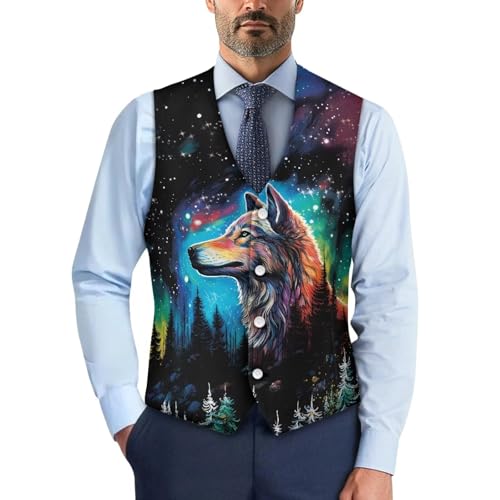 Mens Vintage Woven Cloth Suit Vest V Neck 4 Buttons Casual Waistcoat Tuxedo Vests for Men for Wedding Groomsmen