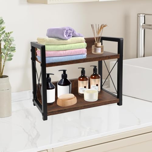 GAESHOW Coffee Station Organiser - Wooden Kitchen Countertop Storage, Spice Rack, Hot Chocolate Stand for Kitchen, Office, and Living Room - Image 7