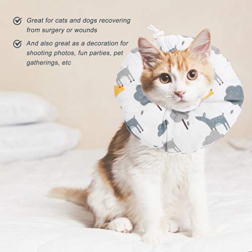 POPETPOP Gato Colar Elizabetano Cone de Recuperação de Pet Cuidados de Saúde Colar Cone