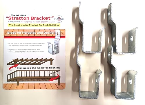 4 Stratton Brackets, Galvanized Steel Deck Mounting System, Made in USA
