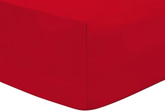 Fitted Sheets 25CM Extra Deep Percale - Red - King