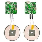 2Pcs 20W Max QI Wireless Charger PCBA Module Coil, DIY Fast Charging Circuit Board with Type-C Port, Overheating Protection for Car and Furniture Mods (Without Wire) (Without Wire)