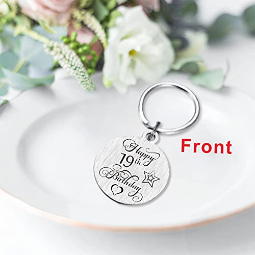 Laluminter 19Th Birthday Gifts For Teen Girls Boys, Happy 19 Year Old Birthday Keychain For Women Men #TOP3