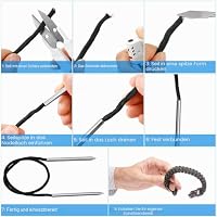 Ferraycle Edelstahl Fid Satz Paracord FID Marlinspike Satz Paracord Nähen Schnürung Nähen Nadeln und Glättung Werkzeug Knotter Werkzeuge für Leder oder Paracord Arbeiten – Ansicht 5