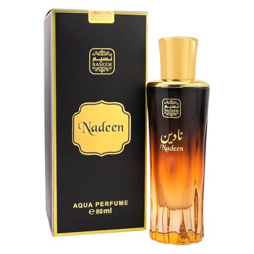 Image of NASEEM Nadeen Aqua Alcohol-Free Water Perfume 80ml - Unisex Eau De Parfum - Enchanting Rose, Jasmine & Agarwood Blend - Perfect for Everyday Wear & Romantic Evenings