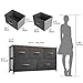 YITAHOME Dresser with 5 Drawers - Fabric Storage Tower, Organizer Unit for Bedroom, Living Room, Closets - Sturdy Steel Frame, Wooden Top (5 Wider Drawers Cool Grey)