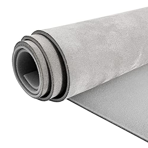 Halero 55“ × 60“ Light Gray Car Suede Headliner Fabric with Foam Backing Material 1/9" 3mm Automotive Upholstery Liner for DIY Home Car Roof Trim Interior Replacement by Halero - Used condition - US$28.21