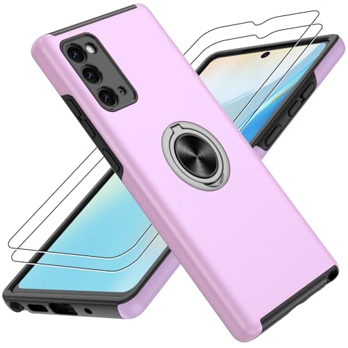 Coque Samsung Note 20 violette anti chute avec 2 verres ecran pour eviter les rayures