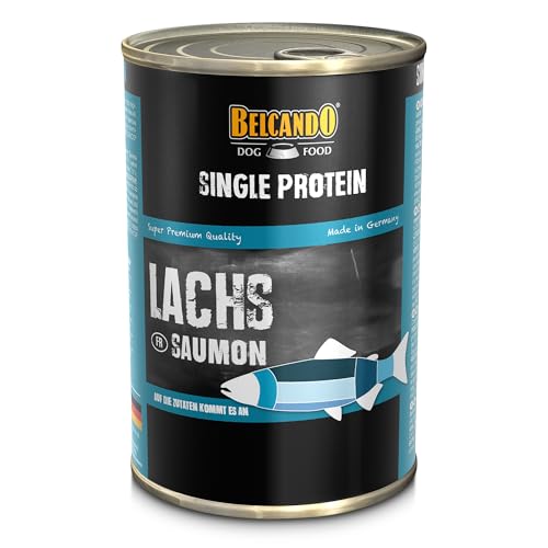 Belcando Single Protein Dose [6x400g Lachs] | Sortenreines Nassfutter für Hunde | Monoprotein Feuchtfutter