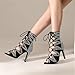 Women Shiny Jazz Latin Dance Shoes Rhinestone Sexy Thin Heels Sandals Suede Sole 11cm1 37