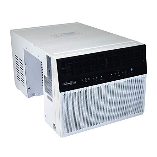 Soleus Air Exclusive 8,000 BTU Energy Star First Ever Over The Window Sill Air Conditioner Revolutionary Safety Class and Whisper Quiet, Keep Your Window View, With Wifi, Google Home, and Alexa