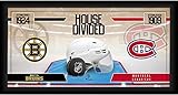 Boston Bruins vs. Montreal Canadiens Framed 10" x 20" House Divided Hockey Collage - NHL Team Plaques and Collages