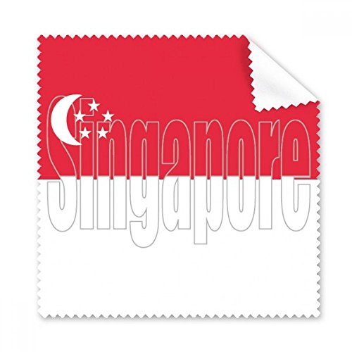 Cadeau Singapour drapeau tissu de nettoyage microfibre pour lunettes et smartphone 5pcs