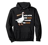 Mess With The Honk You Get The Bonk Funny Duck Pullover Hoodie