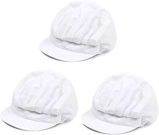 3 Pcs Unisex Malla de Color sólido Taller Industrial Sombreros de Cocina Protectores de Trabajo Red de Cabello