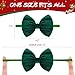 YanJie Hairband - Handmade Stretchy Nylon Hairbands with 3 Green-velvet Bows, Ideal for Baby Infants Toddlers Child, Unisex-B, 1 Count (Pack of 3)