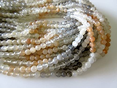 Pierre de Lune naturelle 5mm pour créer vos bracelets de lithothérapie bien-être