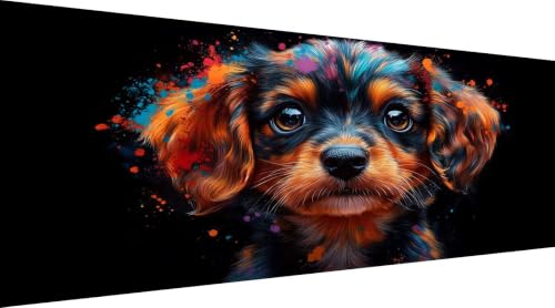 Idée Cadeau Y1-713 : Kit Peinture Diamant Chien 50x100cm pour passionnés de Point de Croix