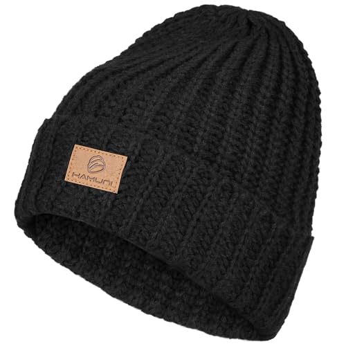 Winter Beanie Mütze Unisex Damen Herren – Aus Weichem Acrylic, Gestickt, One Size