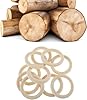 10 Pcs Unfinished Natural Wooden Rings for Crafts 70mm/3 Inch Wooden Rings Macrame Without Paint for Crafts DIY Pendant Connectors Jewelry Making Macrame Supplies #3