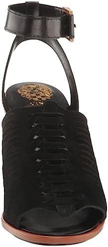 Vince Camuto Women's Frenela Stacked Heel Sandal Heeled, Black, 8.5 | Image 1