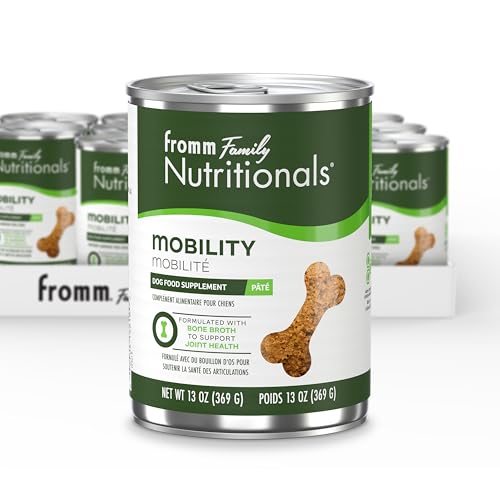 Fromm Family Nutritionals Mobility Supplement Pate for Dogs - For Joint Integrity, Comfort, & Flexibility With Glucosamine, Chondroitin, Eggshell Meal, & Green Lipped Mussels - Case of (12) 13 oz Cans