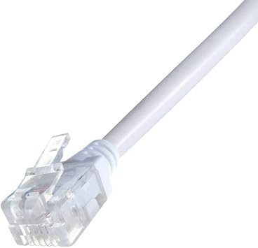 Super High Speed ADSL 2+ Cable Telephone Extension RJ11-RJ11 2m Cat5e BT Broadband up to 10 Times faster than Standard Phone Cable Gold Plated Connector Premium Quality (2m).
