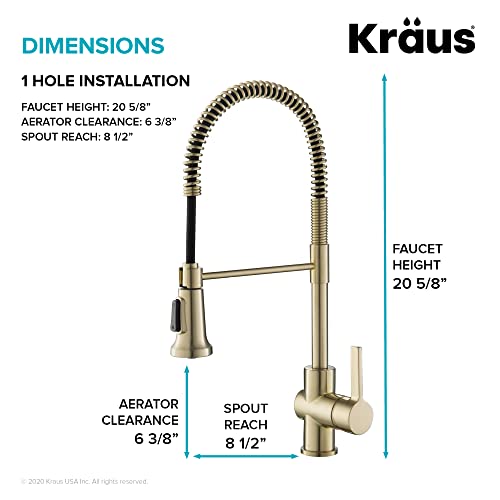 Image of Kraus KPF-1690BG Britt Kitchen Faucet, Brushed Gold