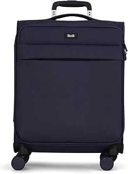 Rock Harper Small 34L Soft Shell Cabin Suitcase - Black