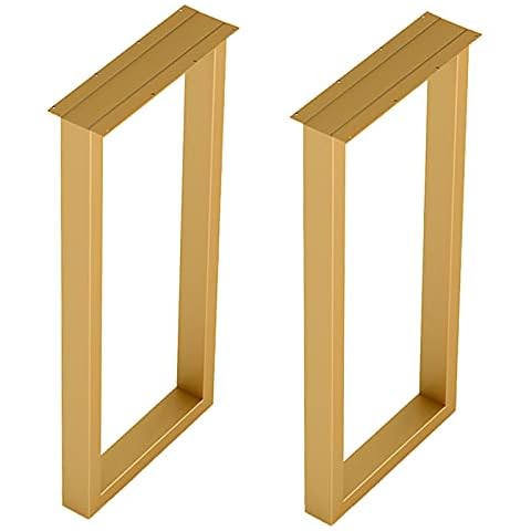 WWWRL 2 Pieces Of Table Legs, Steel Tube Bar Table Legs, DIY Furniture Legs, Gold, Black, Silver, For Desks, Computer Tables, Dining Tables 40 * 70cm, 30 * 100cm, 50 * 100cm Cover