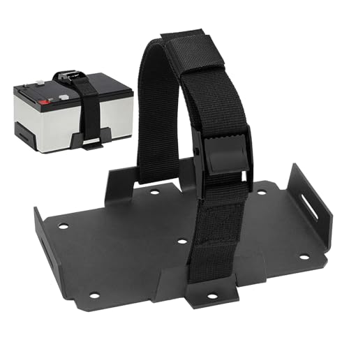 Nadsrpn Bandeja de montaje de batería, caja de almacenamiento pequeña, bandeja de voltaje de repuesto compacta para motocicletas, ATV, motos acuáticas, se adapta a modelos de 12 V-6 V/6 AH 7 AH 8 AH 9