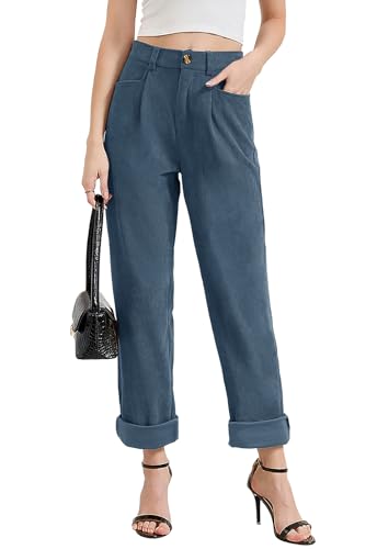 Pantalon velours côtelé femme avec taille élastique pour éviter les compressions