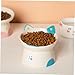 BESPORTBLE Elevated Ceramic Cat Bowl for Comfortable Feeding High Base Design for Better Digestion and Easy Use Cute Cat Bowl for Snacks and Water Stylish and Stable Pet Dish