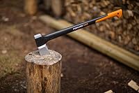 Fiskars Spaltaxt, Inklusive Klingen- und Transportschutz, Länge: 72 cm, Antihaftbeschichtet, Hochwertige Stahl-Klinge/Glasfaserverstärkter Kunststoff-Stiel, Schwarz/Orange, X25–XL, 2,4 kg, 1015643 – Ansicht 6