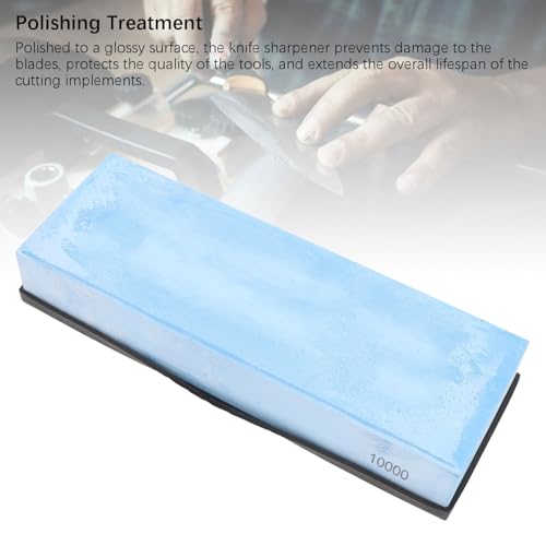 Knife Sharpening Stone Professional Aluminum Oxide Micro Powder Whetstone Knife Sharpener with Anti Slip Base for Kitchen Tools Sharpening Polishing Flattening (10000 Grit) - Image 6