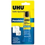 UHU Colle Spéciale   Porcelaine   Colle Et Répare Céramique Pierre Grès Céramique   Haute Adhérence   Résiste À La Chaleur Et Au Lave Vaisselle   Blanche   Tube 30 g